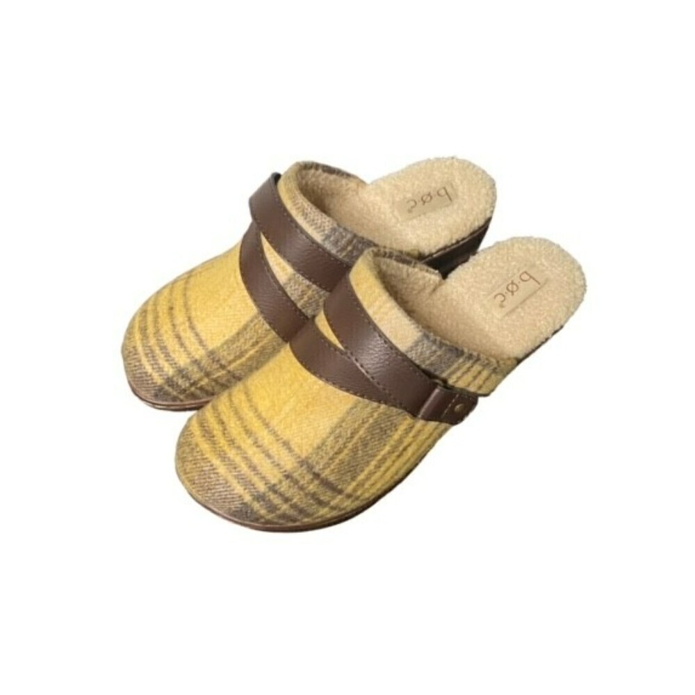 BOC Born Mae Wool Clog Slip On Women's Plaid - Size‎ 7 MINT CONDITION